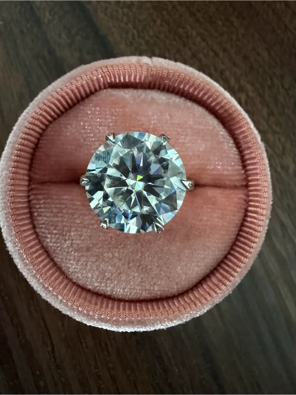 6 carat Moissanite solitaire